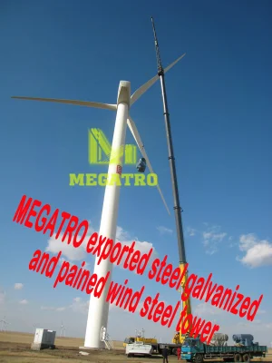 Megatro exportou aço galvanizado e torre de aço eólico dolorido